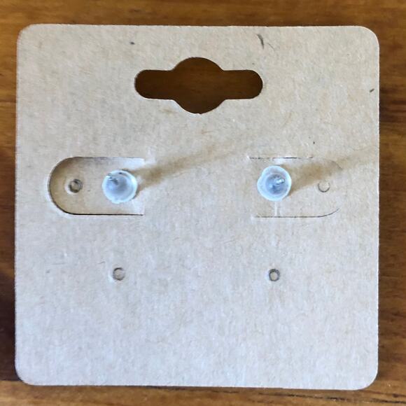 White Black Ice Skates Stud Earrings - Hand Painted Wood, Hypoallergenic - Picture 2 of 4